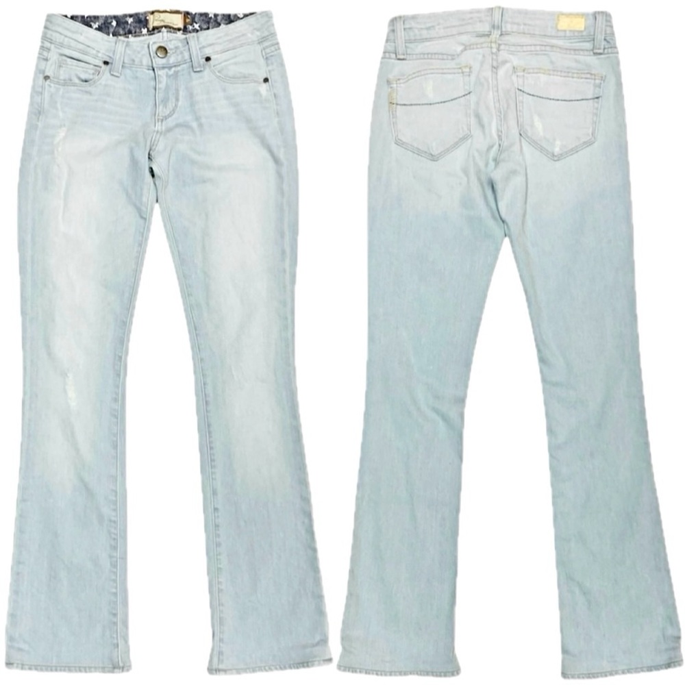 Paige Benedict Canyon Santa Cruz Light Wash Classic Rise Bootcut Jeans Size 24